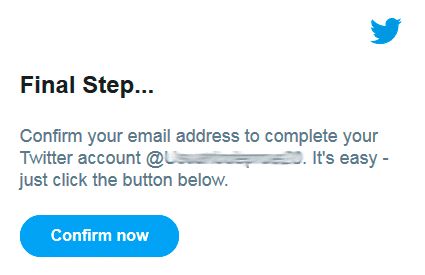 email confirmacion cuenta twitter
