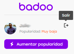 cerrar sesion badoo