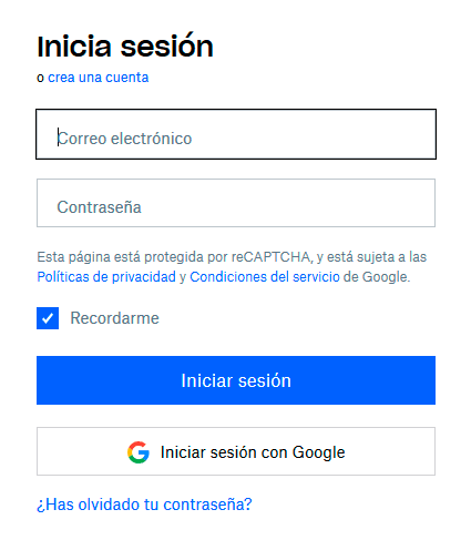 iniciar sesion dropbox