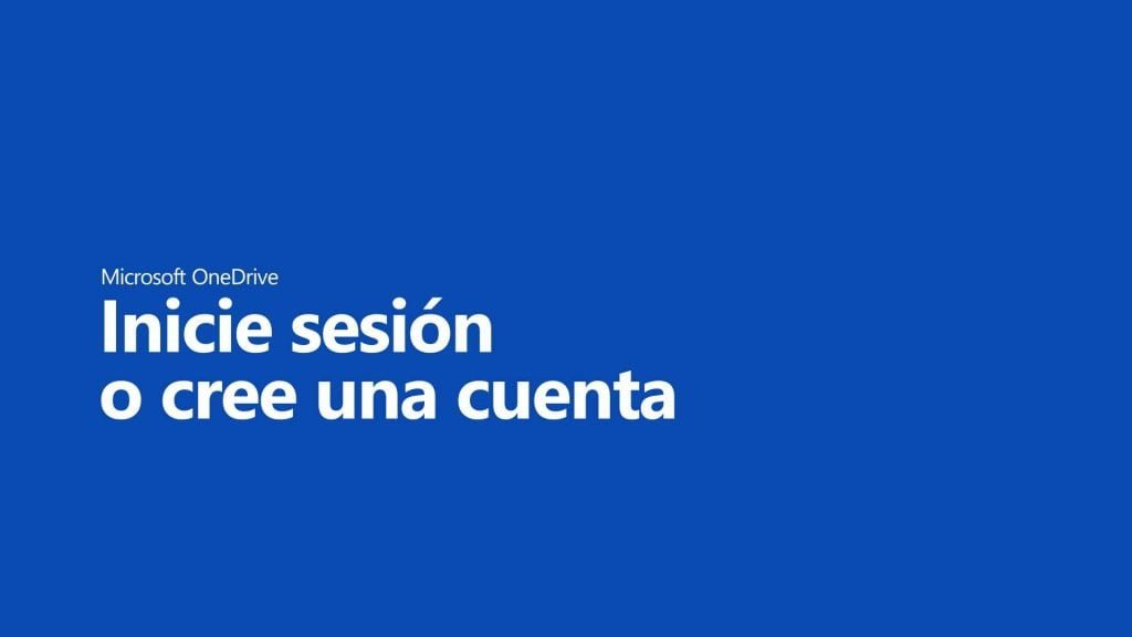 Iniciar sesión en OneDrive